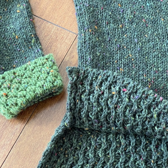 Glendalough Woolen Mills Green Cardigan Ireland L - Picture 13 of 14